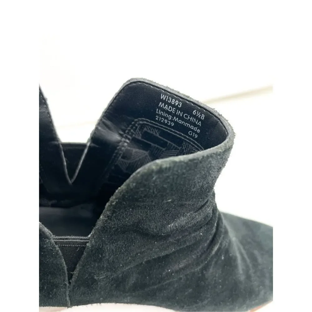 Cole Haan Alayna black suede bootie boots‎ slouch western flair